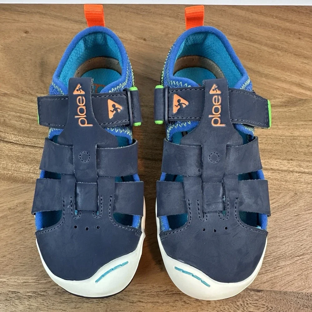 New NIB Little Kids Plae Sam 2.0 Navy‎ Athletic Casual Sandals Shoes Size 11 C